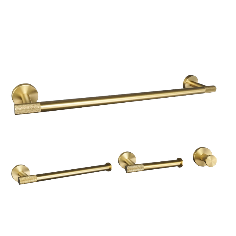 Zara Home Bathroom Set - Luxury Brushed Gold Bathroom Accessories Set