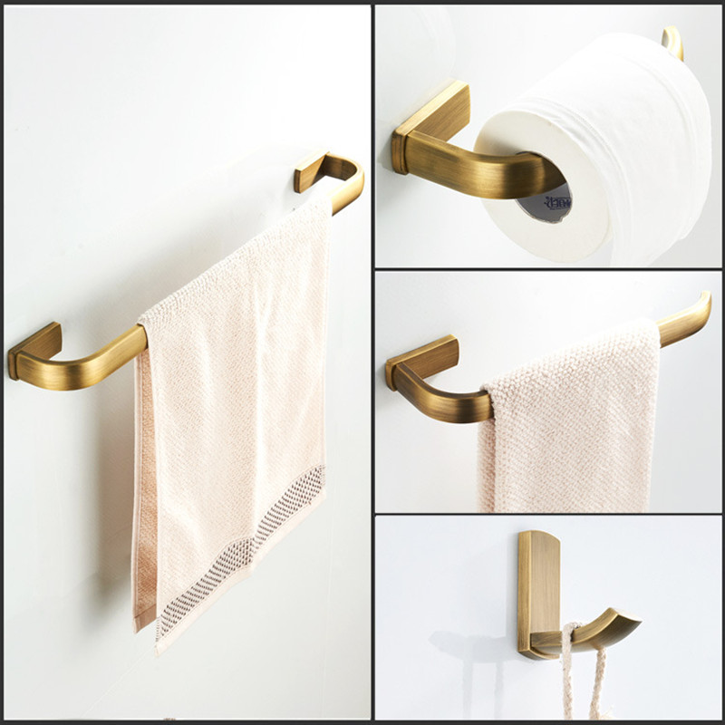 Zara Home Bathroom Set - New Bathroom Accessories Set Antique Brass