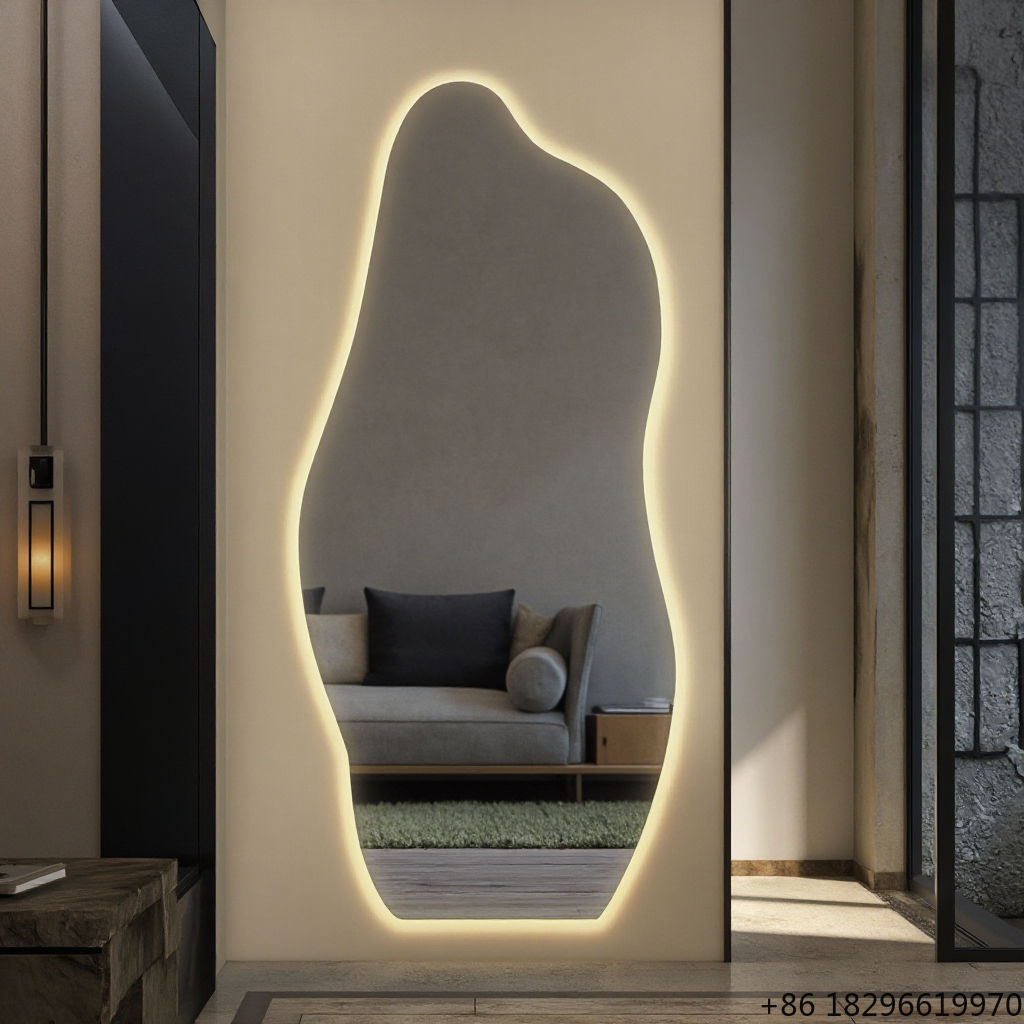 Home Bathroom Mirror - Irregular LED Bathroom Mirror Smart Anti-Fog