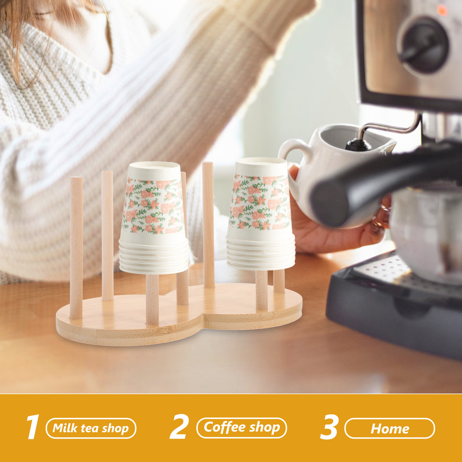 Home Bathroom Organizer - Disposable Paper Cup Dispenser Countertop Organizer