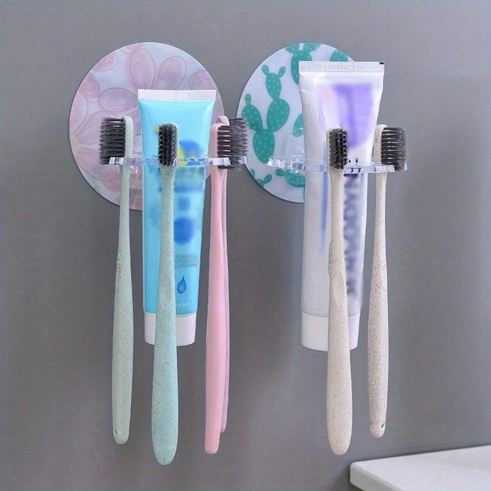 Home Essentials Bathroom Accessories - Home Essential 2Pcs Wall Mounted Toothbrush