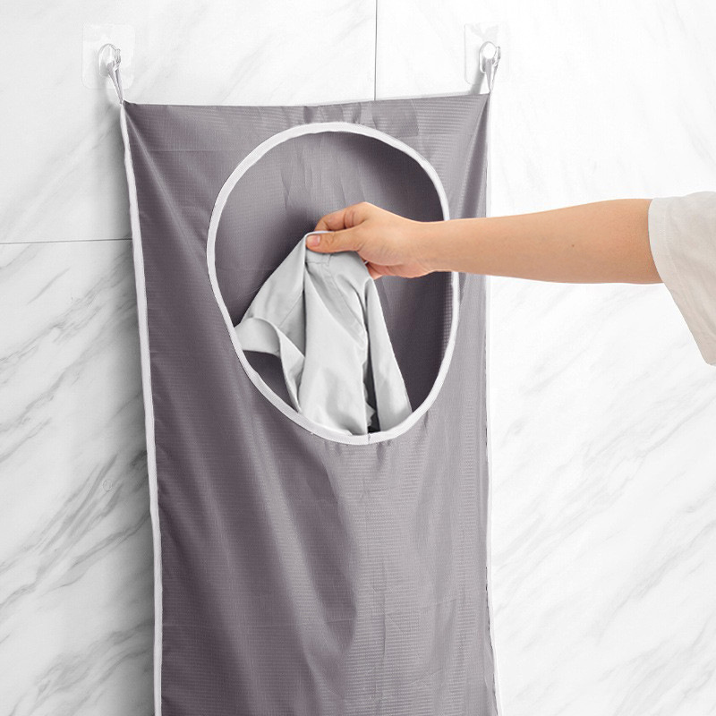 Home Bathroom Organizer - Hanging Bathroom Laundry Basket Storage Bag