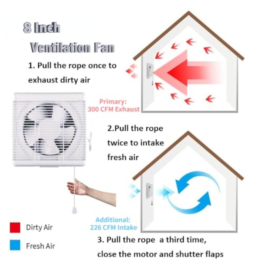 8 Window Shutter Exhaust Fan x - Home Bathroom Extractor Fan review and price