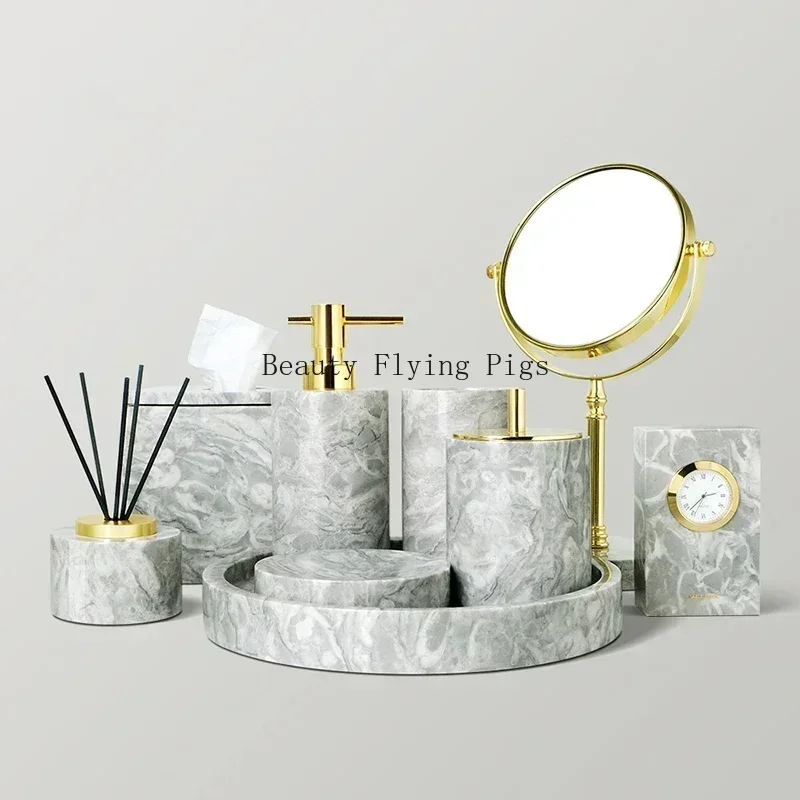 Natural Marble Bathroom Access - Zara Home Bathroom Set review and price