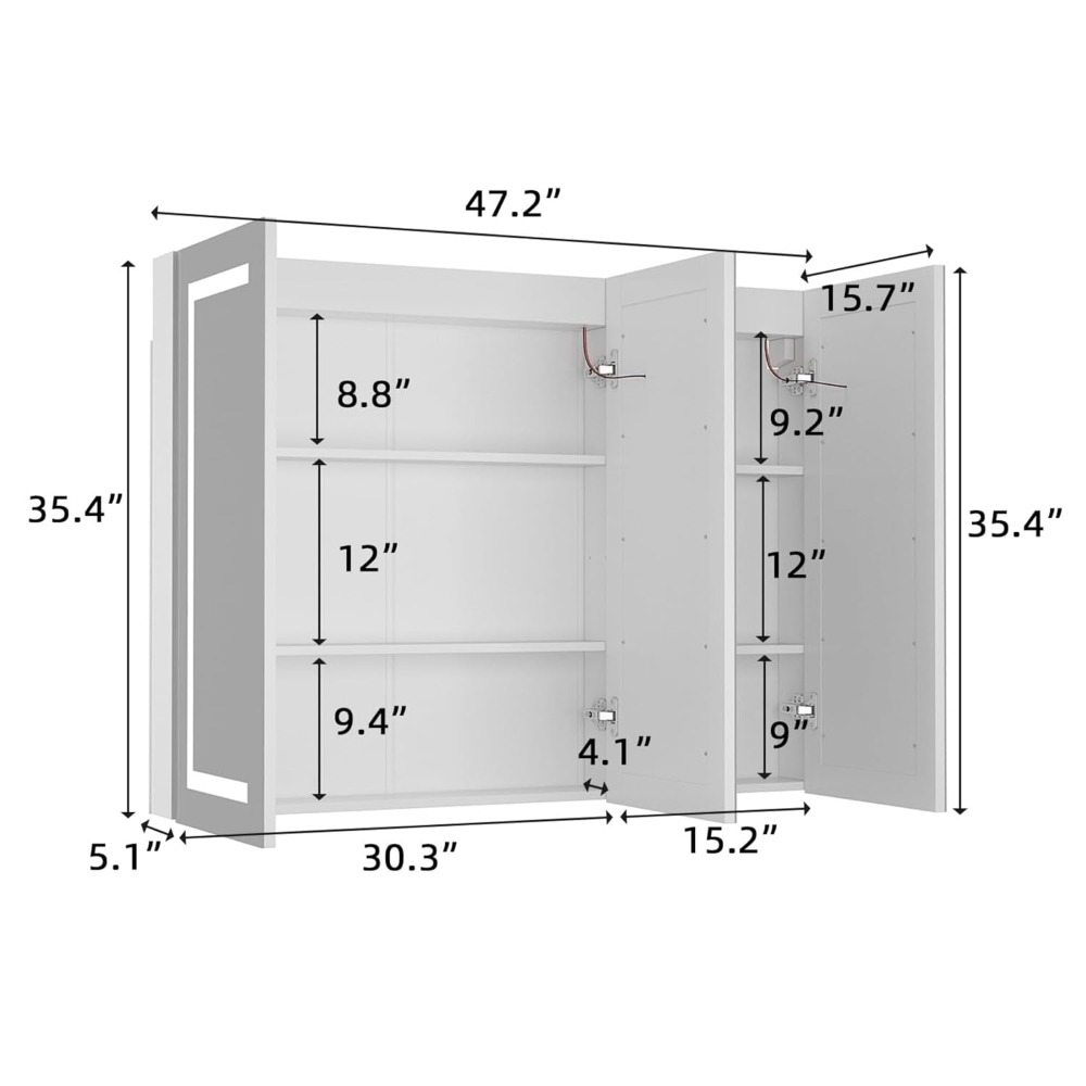 Lighted Medicine Cabinet with  - Home Bathroom Cabinets review and price