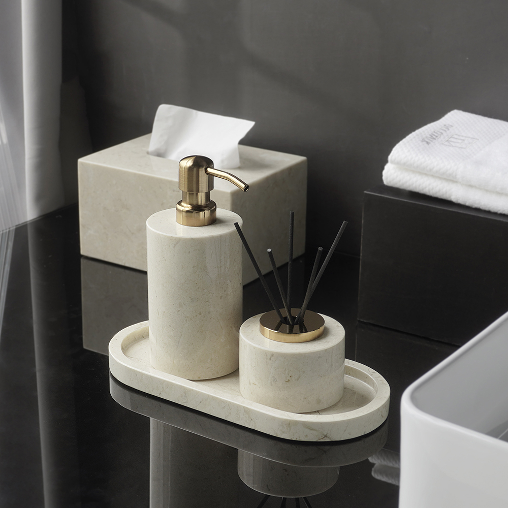 Crema Nuova Natural Marble Bat - Zara Home Bathroom Set review and price