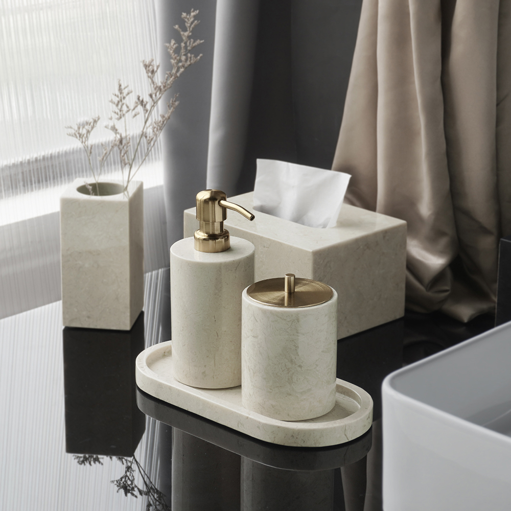 Crema Nuova Natural Marble Bat - Zara Home Bathroom Set review and price