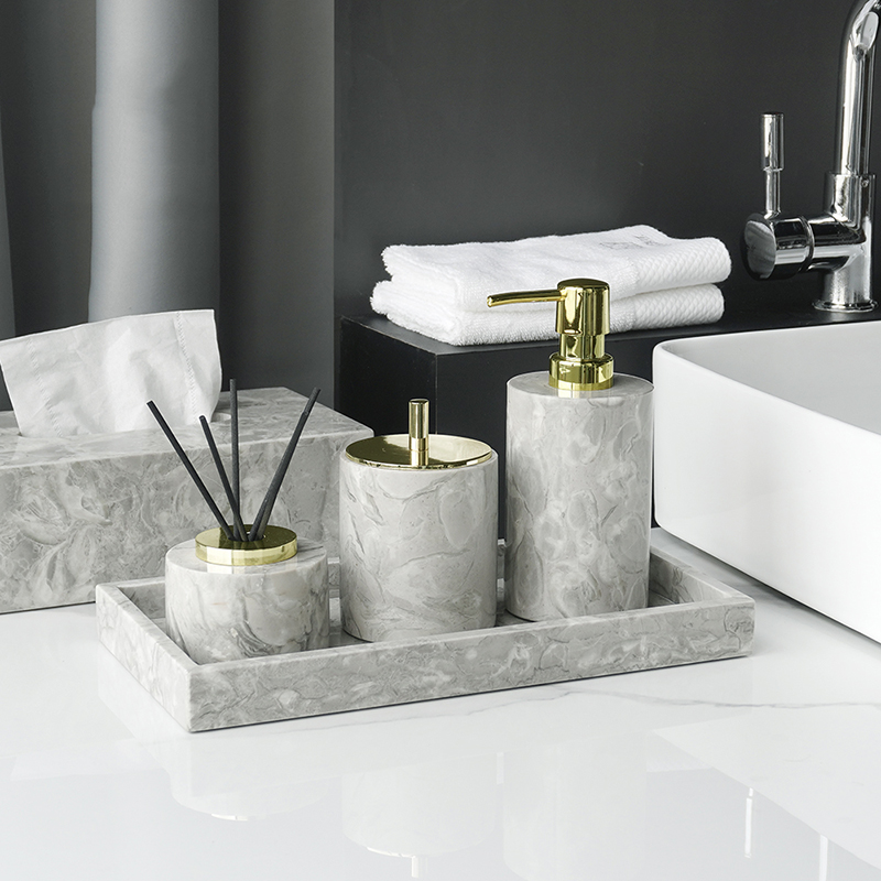 Pitaya Flower Natural Marble B - Zara Home Bathroom Set review and price