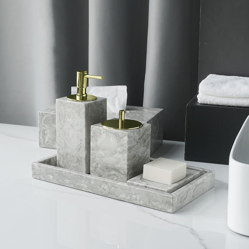 Pitaya Flower Natural Marble B - Zara Home Bathroom Set review and price