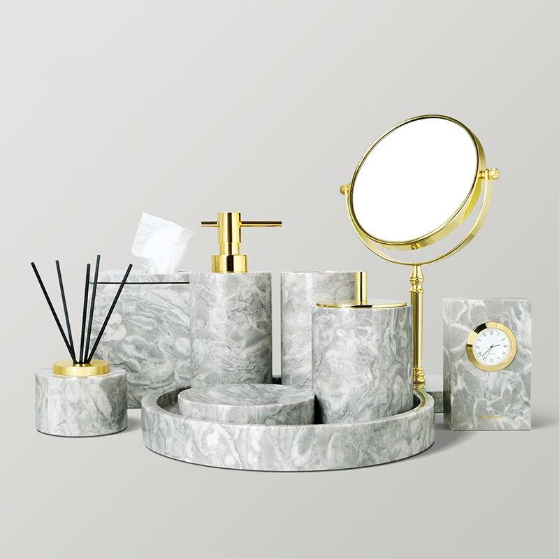 Pitaya Flower Natural Marble B - Zara Home Bathroom Set review and price
