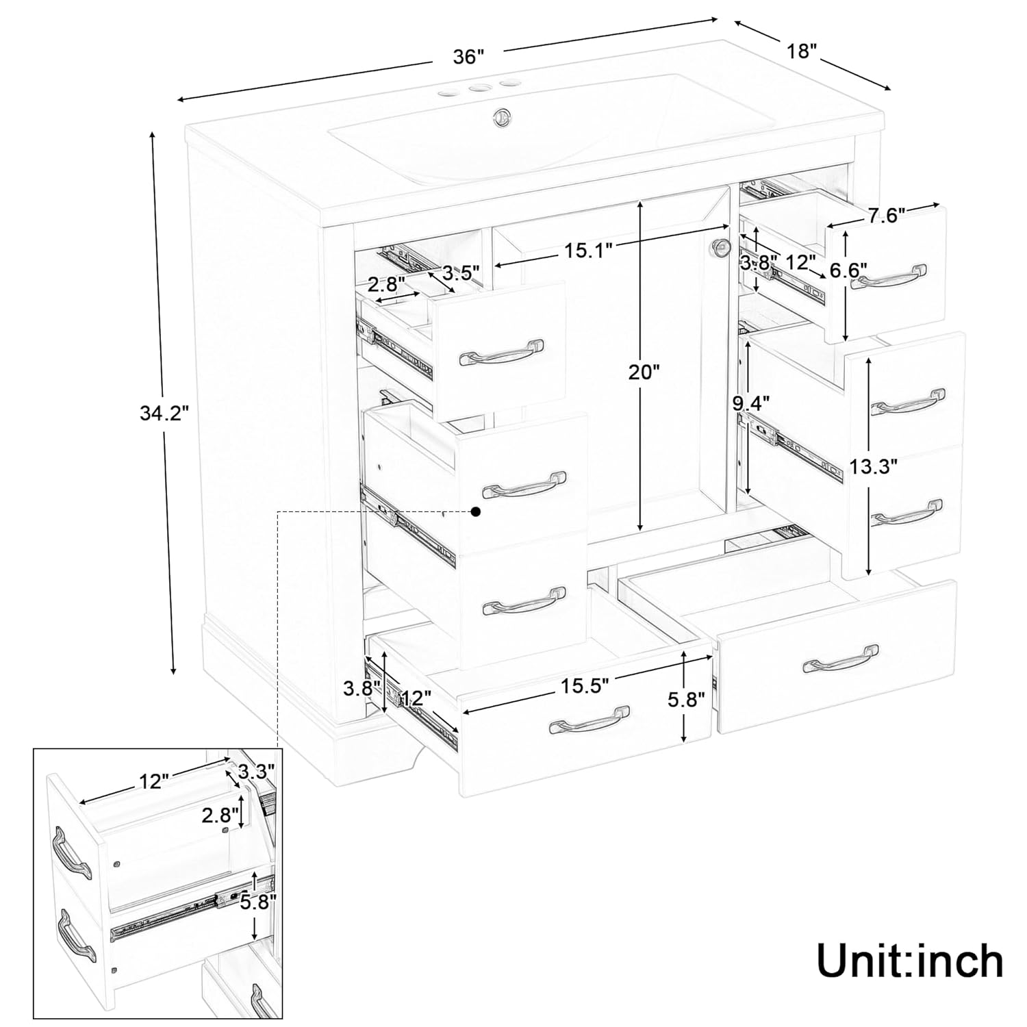 36in Bathroom Vanity Cabinet w - Home Bathroom Cabinets review and price