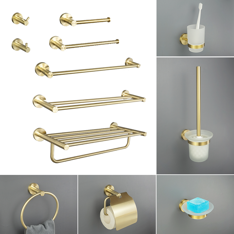 Brushed Gold Bathroom Accessor - Zara Home Bathroom Set review and price
