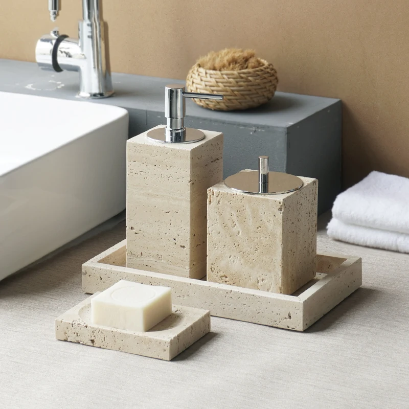 Beige Travertine Bathroom Acce - Zara Home Bathroom Set review and price
