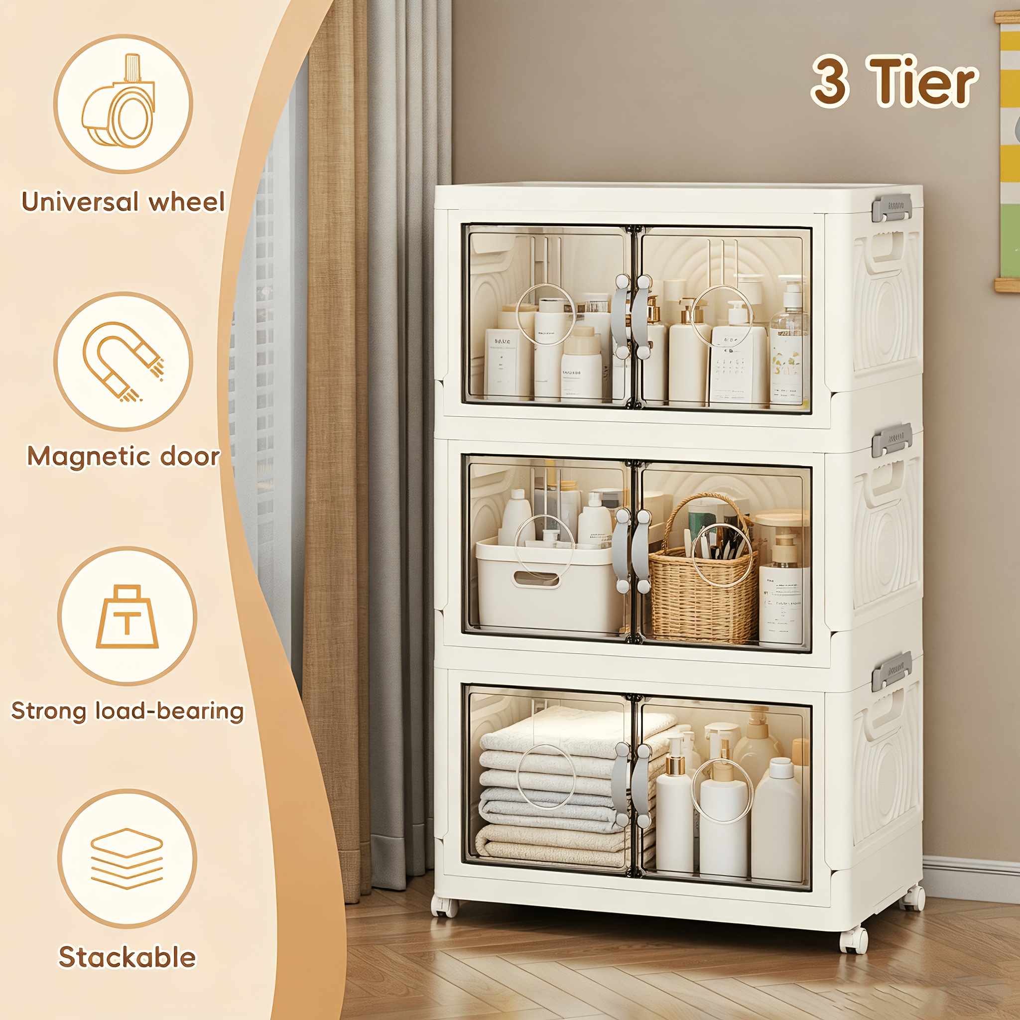 48QT Foldable Storage Cabinet, - Home Bathroom Cabinets review and price