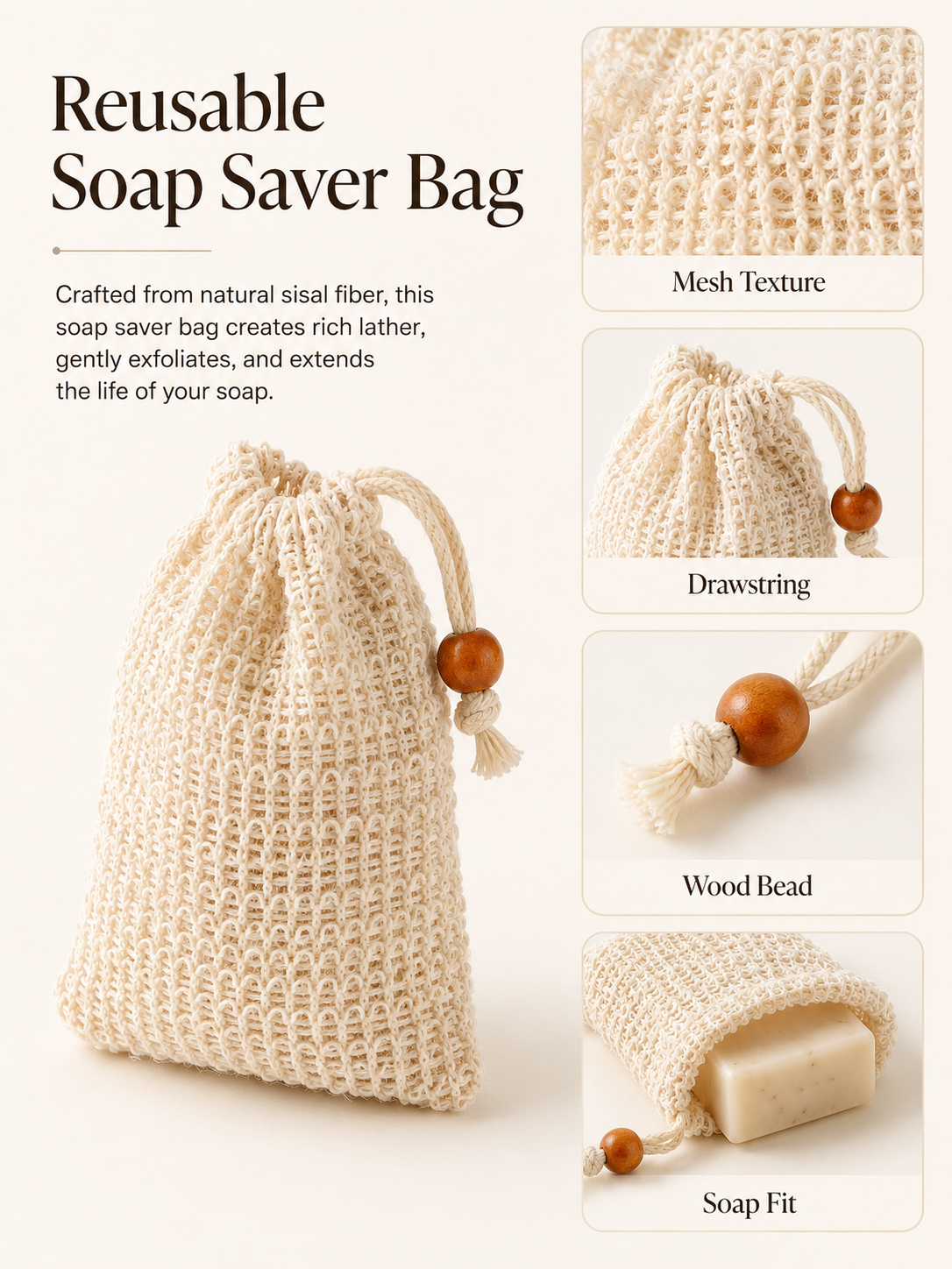 5Pcs Reusable Soap Saver Bags, - Home Essentials Bathroom Accessories review and price