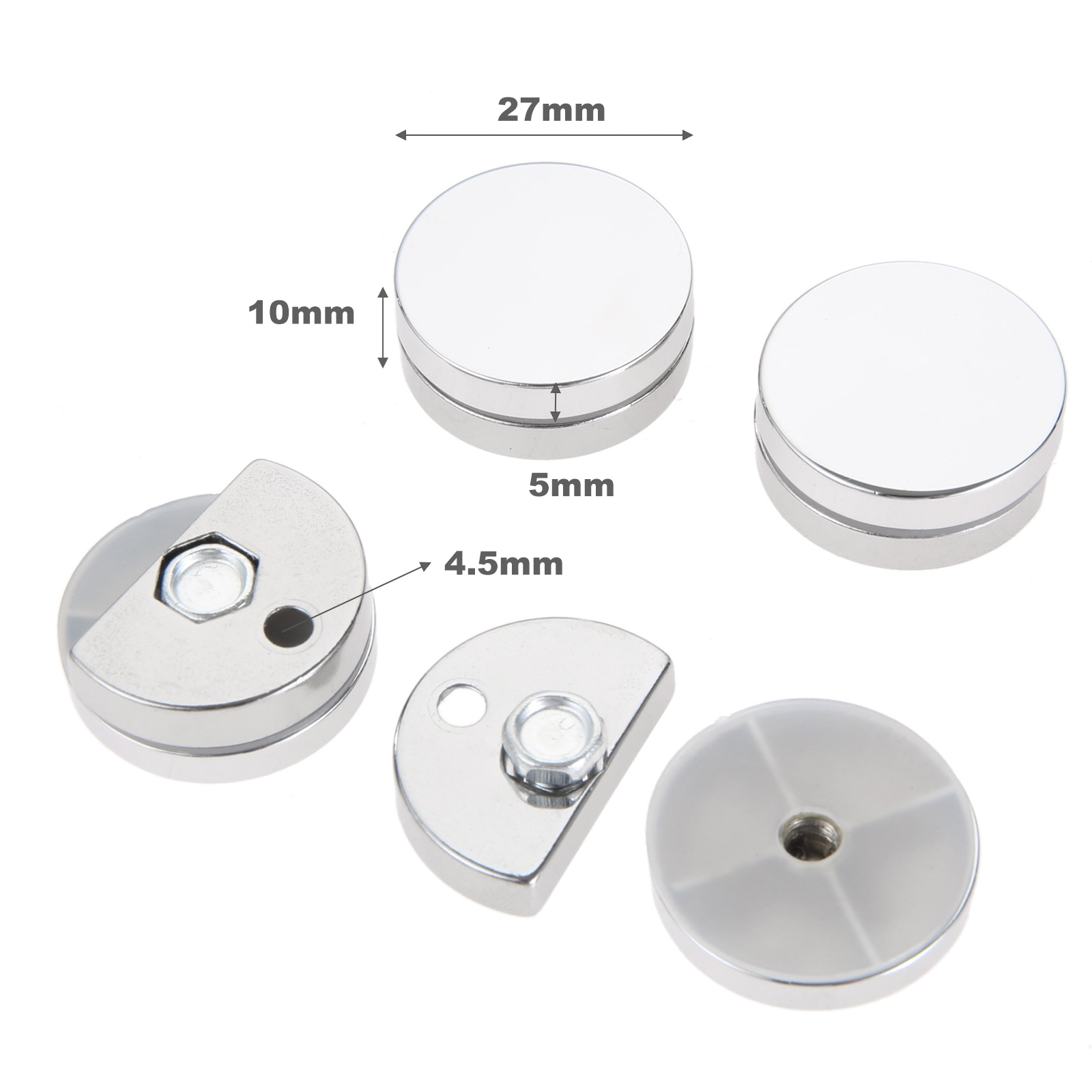 4pcs 20/27mm Round Glass Clamp - Home Hardware Bathroom Mirrors review and price