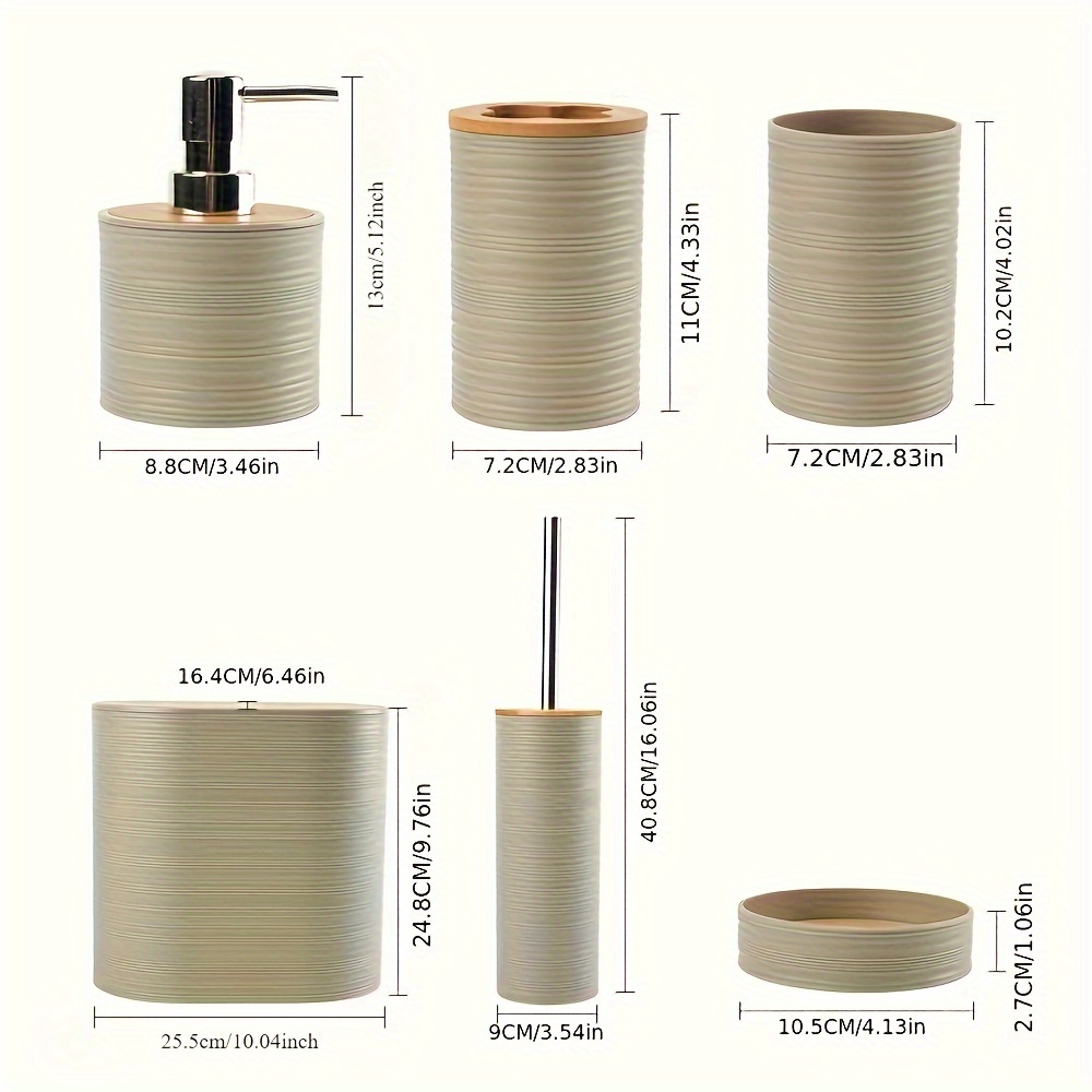 6pcs/set Bathroom Accessories  - Zara Home Bathroom Set review and price