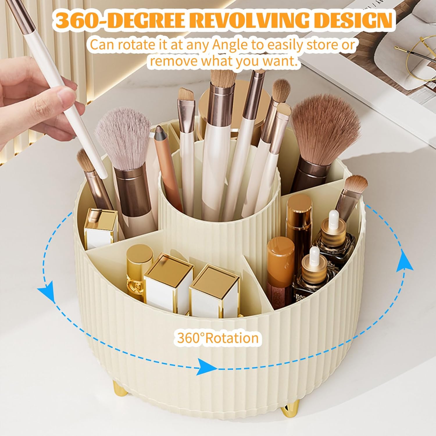 360° Rotating Makeup Cosmetic  - Home Bathroom Organizer review and price